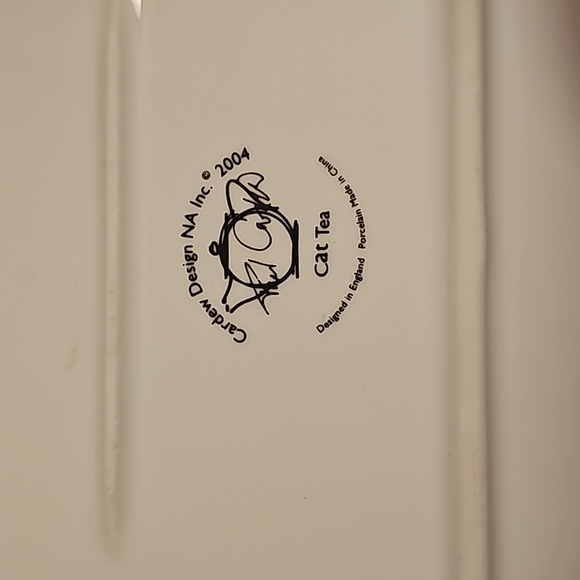 2004 Cardew Design "Cat Tea" Porcelain Serving Tray 11.5"x6.5" - Picture 5 of 6